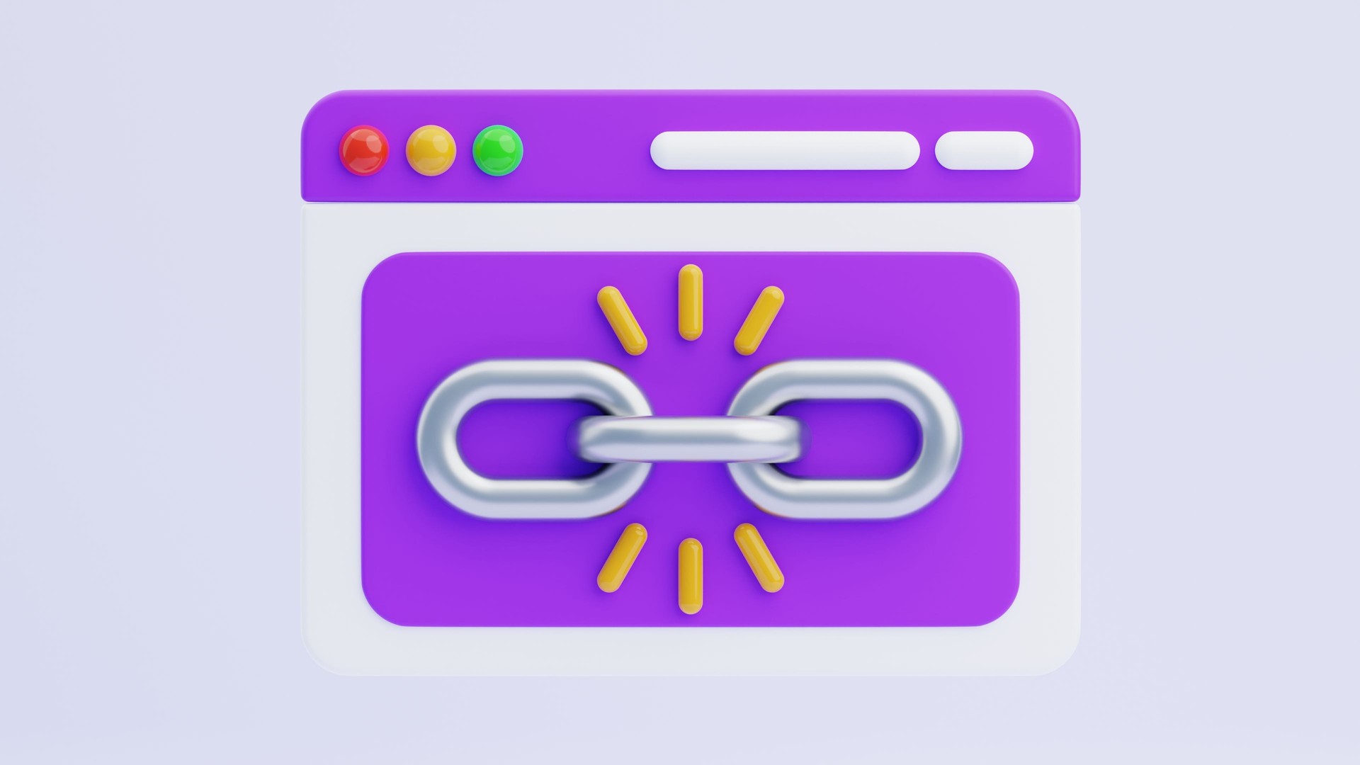 Link Building 3D Illustration